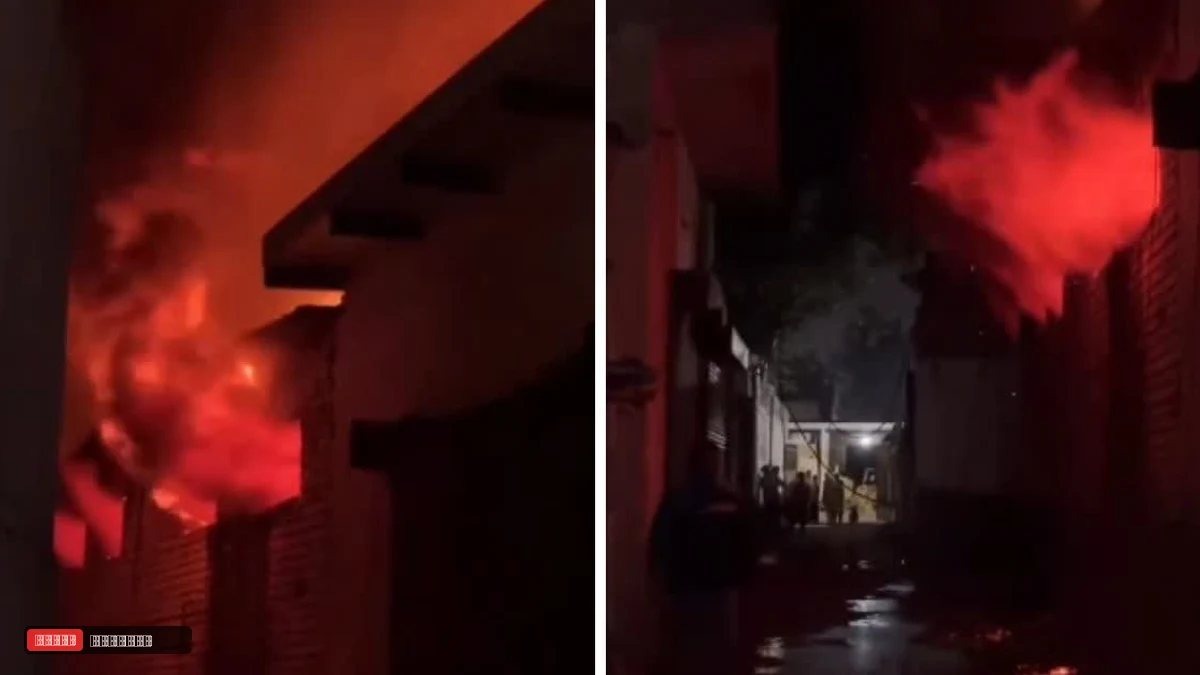 भिवानी में फर्नीचर गोदाम में आधी रात को भड़की आग, 13 दमकल गाड़ियों ने 6 घंटे में पाया काबू, लाखों का सामान जलकर हुआ खाक