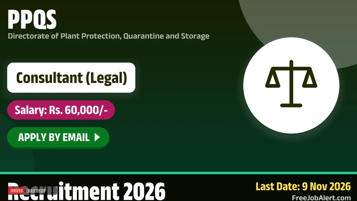 PPQS Consultant (Legal) Recruitment 2026: Apply Online