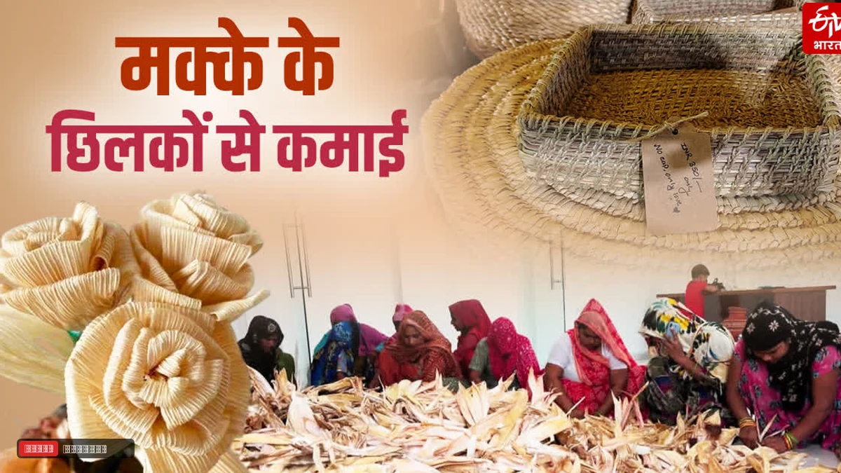 दादी से मिला आइडिया, अब मक्के के छिलकों से उत्पाद बनाकर आत्मनिर्भर बने बुलंदशहर के प्रदीप चंद्र, महिलाओं को दिया रोजगार