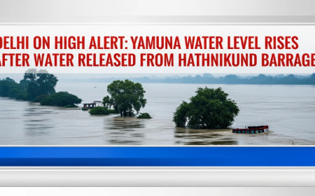 यमुना जलस्तर दिल्ली पर बड़ा खतरा: हथिनीकुंड बैराज से लाखों क्यूसेक पानी छोड़ा, जानिए ताज़ा अपडेट