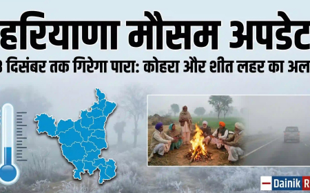 Haryana Weather Update: 8 दिसंबर तक गिरेगा पारा, जानिए अगले 7 दिन कैसा रहेगा मौसम का हाल